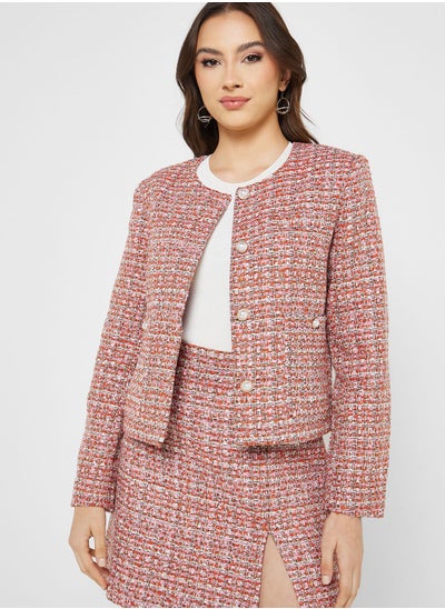 Buy Printed Button Down Blazer in UAE