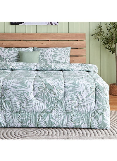 اشتري Valencia Liko 5-Piece Cotton Printed Twin Comforter Set 160 x 220 cm في الامارات