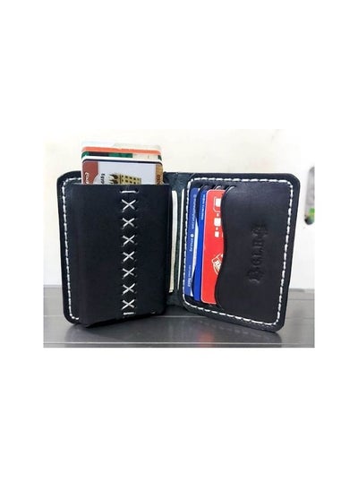 Buy Natural leather card wallet with aluminum unit automatic protects the theft of Wi-Fi stitching hand made in Egypt