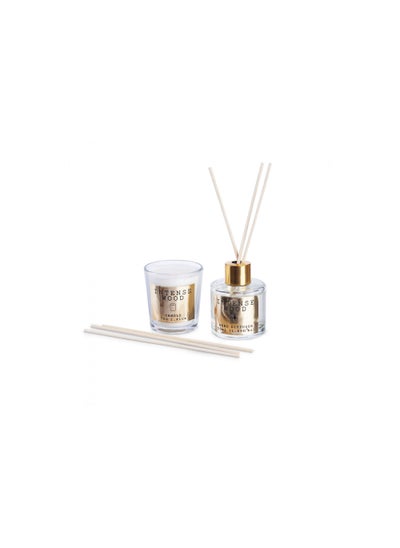 Buy Navra Reed Diffuser & Candle Gift Set| Gold in UAE