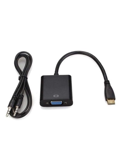 Buy HDMI Male To VGA Female Video Cable Adapter Black in UAE