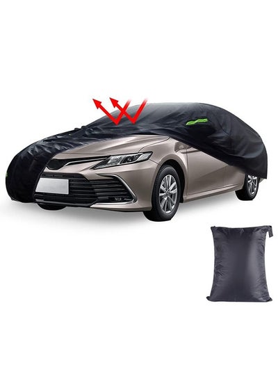 Buy 6 Layers Car Cover Custom Fit for Toyota Camry Sedan(2007-2022) Waterproof All Weather for Automobiles, Outdoor Full Cover Rain Sun UV Protection with Black in Saudi Arabia