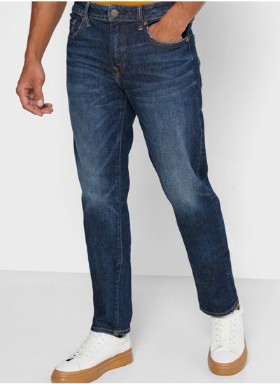 Buy Dark Wash Slim Straight Fit Jeans in UAE