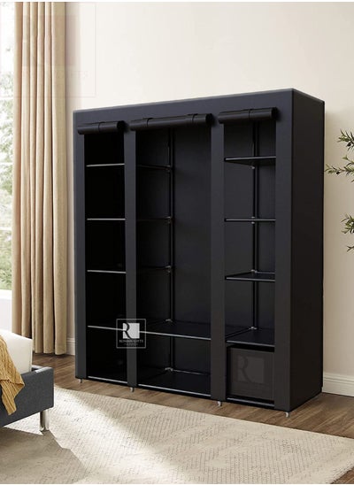 Buy Premium Fabric Wardrobe Organizer Portable Wardrobe Closet Clothes Organizer in Saudi Arabia