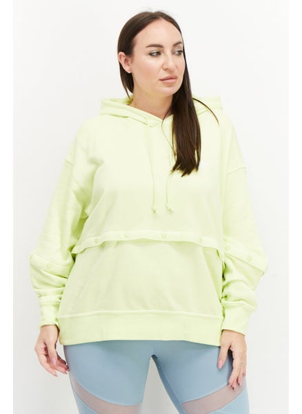 Buy Women Plus Size Long Sleeves Walking Hoodie, Lime Green in UAE