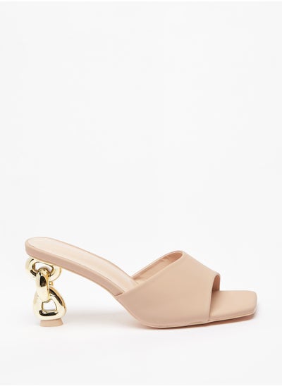 اشتري Womens Flora Bella Chainlink Detail Slip-On Sandals with Heels في الامارات