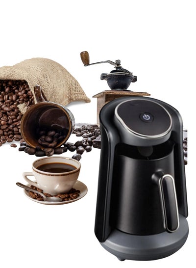 اشتري ماكينة صنع القهوة العربية 500 مل 800 وات ، مع صانعة قهوة 304 بلوحة تسخين أسود / فضي في السعودية