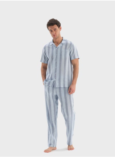 Buy Nightwear Shirt & Trouser Set in UAE