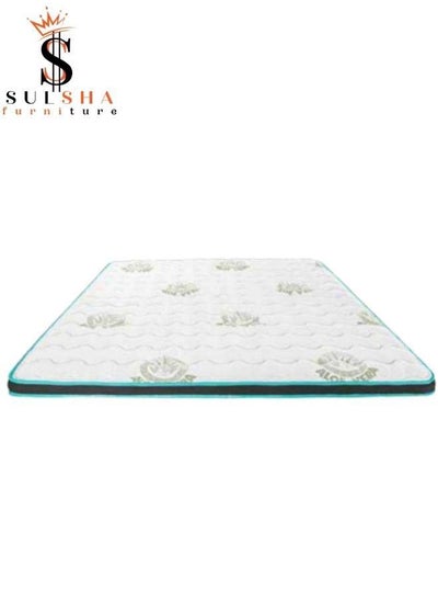 Buy ALOE VERA Anti-Allergic Premium Quality Super Soft Memory Foam Topper Double Size 120x200x7 Cm in UAE