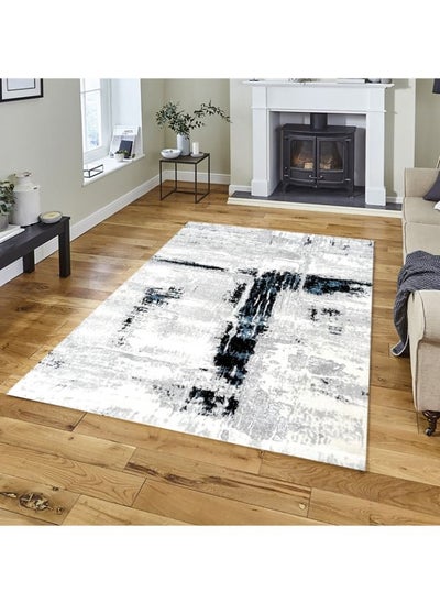 Buy Handpicked Furniture Abstract Blue Rug, Ultra Soft Area Carpets For Bed Room, Living Room, And Dining Room, Antislip Floor Carpets, Easy To Clean, Made In Turkey in UAE