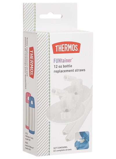 Buy Thermos Replacement Straws for 12 Ounce Funtainer Bottle, Clear, 1 Pack in UAE