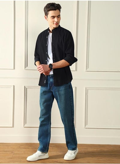 Buy Men's Mid Blue Relaxed Fit Jeans - Comfortable and Casual in UAE