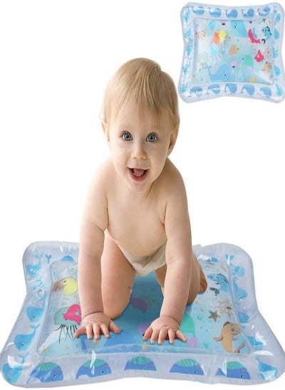 اشتري Oasisgalore Tummy Time Baby Water Paly Mat Inflatable Toddler Water Mat for Newborn Toys Gift في الامارات