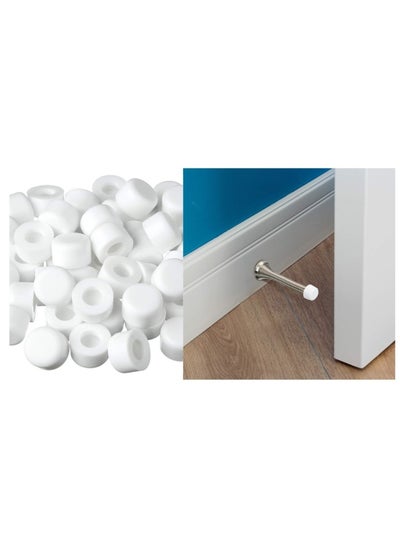 Buy Pack Of 6 Pieces  Rubber Bumper Self Adhesive White 70119 22Mm Floor Protectors in UAE