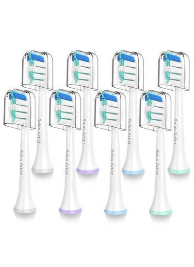 Buy Toothbrush Replacement Heads For Philips Sonicare Replacement Heads Electric Tooth Brush Heads Compatible With Phillips Sonic Care Toothbrushes Head Refill Snapon 8 Pack in UAE