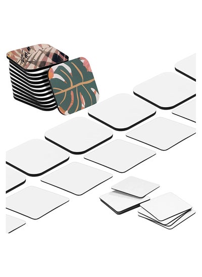 اشتري Sublimation Blank Refrigerator Magnets, Square Fridge Magnet for Home Kitchen Refrigerator Office Calendar Microwave Oven Wall Door, Home Wall DIY Decorative Magnets 16 Pieces في السعودية