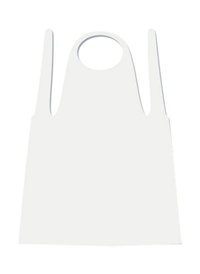 Buy Waterproof Oil Resistant Lastics Apron White 98x60centimeter in Saudi Arabia