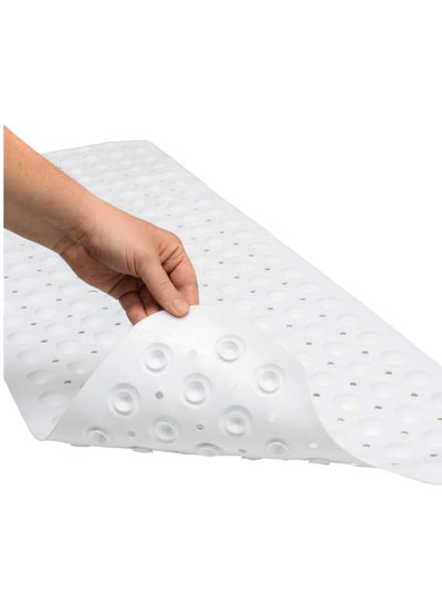 Buy Bath Mat - Large Non Slip Bathtub & Shower Mat - Extra Long 100x40cm Bathroom Mats for Tub Nonslip Anti Slip Bathmats in UAE