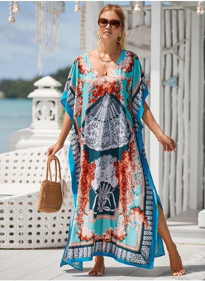 Buy Beach Printed Robe Sunscreen Cover in UAE