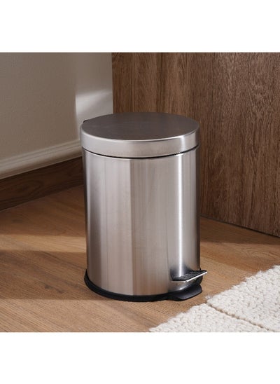 اشتري Daily Soft Close Metal Pedal Bin 22.5X16.8X25.7Cm 3L - Chrome في الامارات