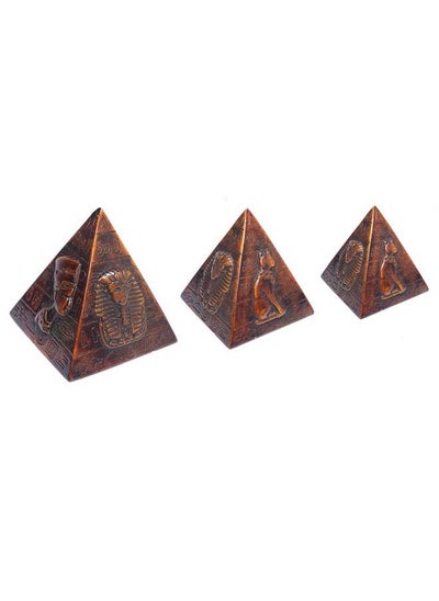 Buy immatgar pharaonic pyramids Statue ancient Egyptian souvenirs gifts for women and men Home Décor Sculpture Pharaohs art (shape 5 - Brown2 - 8 CM Height) in Egypt