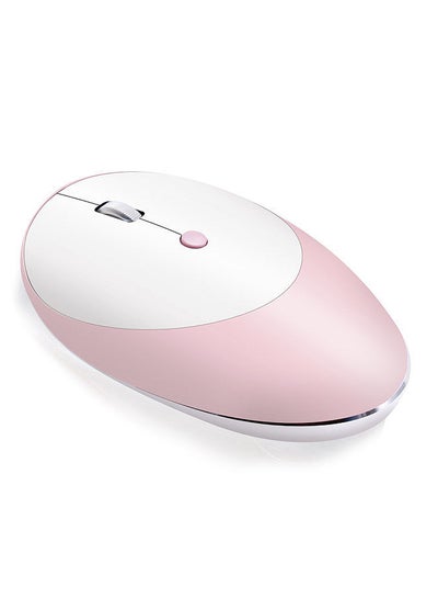 Buy T36 Three Mode BT 3.0 + 5.0 + 2.4G Wireless Mouse Slim Silent Design Rechargeable Optical Mouse Replacement for iPad PC Laptop Pink in Saudi Arabia