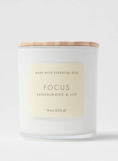 Buy SandalWood & Lilly Focus Candle 226g in UAE