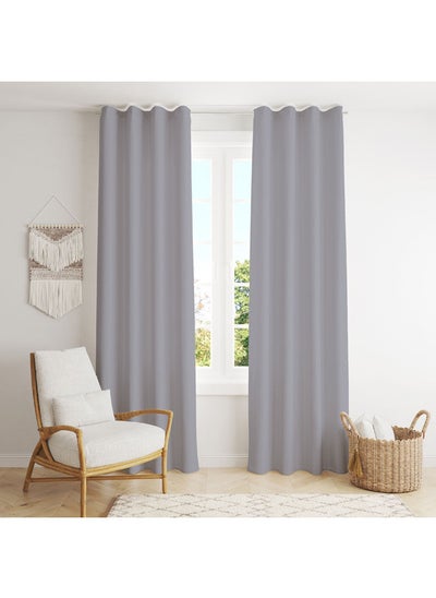 Buy Blackout Curtains  Thermal Insulated Fabric 1panel - Dark Grey-140x280 in Egypt