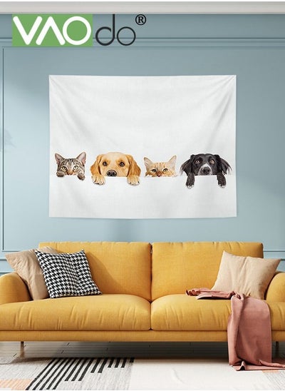 Buy Pet Profile Photo Tapestry Short Plush Simple Home Decoration Wall Hanging Live Broadcast Photo Background Free Installation Package 150 * 130CM in UAE