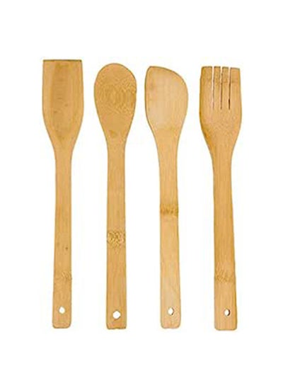 Buy Wooden Cooking Utensil Set 4 Pieces - Beige in Egypt