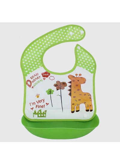 Buy Giraffe Bib With Silicone Pocket in Egypt