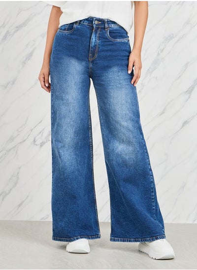 Buy Mid Rise Slouchy Fit Jeans in Saudi Arabia