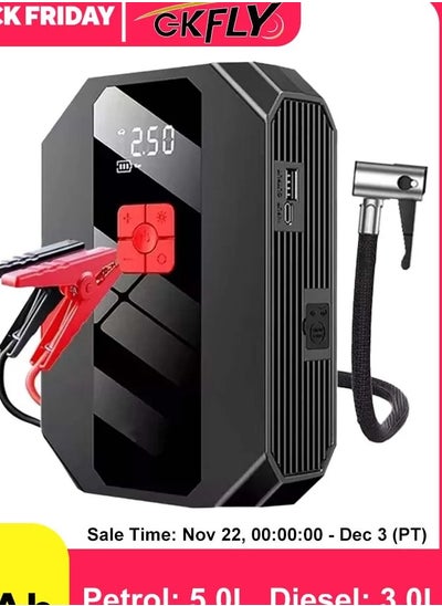 Buy 4 In 1 Jump Starter 150PSI Pump Air Compressor 26800mAh Power Bank 1200A Battery Starting Device Digital Tire Inflator in Saudi Arabia