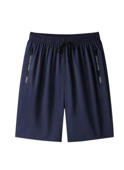 Buy Wholesale Summer Casual Ice-Silk Shorts Mens Elastic Quick-Dry Plus Size shorts blue in Saudi Arabia