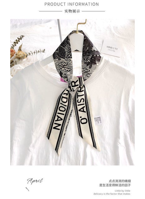 اشتري Womens Chiffon Scarf Thin Fashion Korean StyleYearning for Black Yearning for Black في الامارات