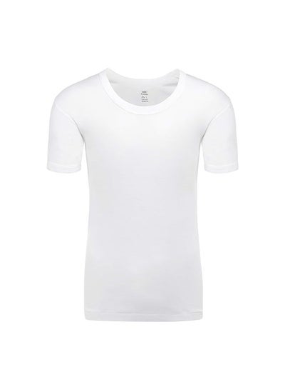 Buy LUX Premium Men's Round Neck T-Shirt – [Pack of 6] White, Super Combed Pure Cotton T-Shirt for Men, Comfortable Fit, Breathable Fabric, Machine Washable, Close-To-Body Fit, Lightweight in UAE