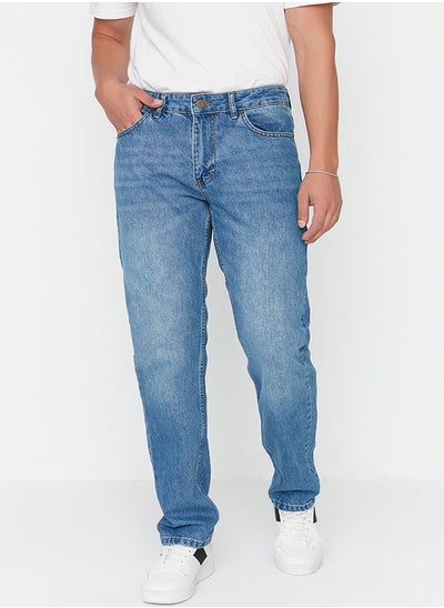 Buy Blue Men's Straight Fit Jeans in Egypt