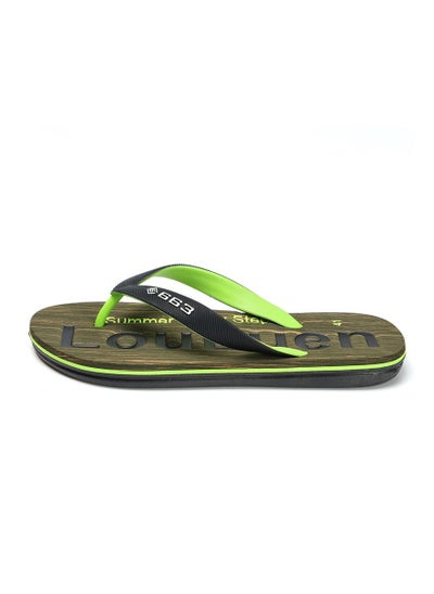 Buy Men's New beach Anti-skid Flip-flops Green in Saudi Arabia