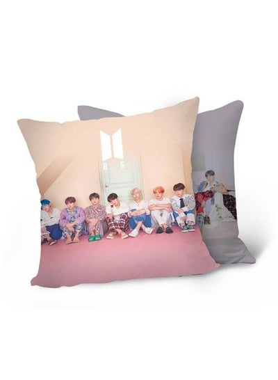 Buy Pillow for BTS Covers Decorative Square Pillowcase Soft Solid Cushion Case Ideal Gift Army 15.8 X Inch in UAE