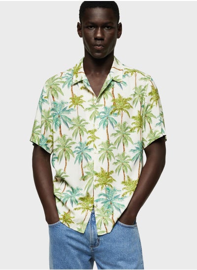 Buy Hawaiian Print Regular Fit Shirt in UAE