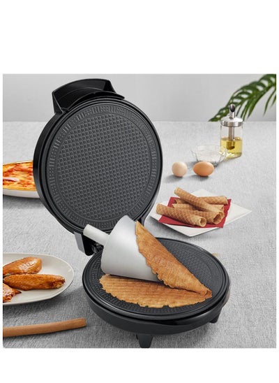 Buy Electric Egg Roll Machine Waffle Cone Maker 750W Non Stick Ice Cream Cone Baking Iron Quick Heat Up Homemade Ice Cone and Crispy Egg Roll Machine Easy to Clean Dessert Maker for Kitchen in UAE