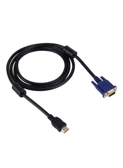 اشتري كابل محول من منفذ HDMI ب15 سناً إلى VGA الأسود / الأزرق في الامارات