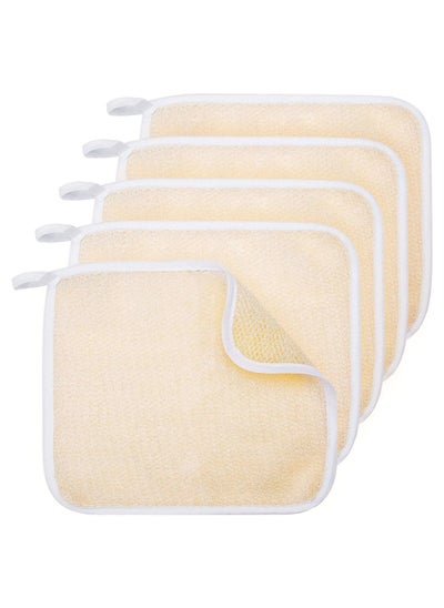 Buy 5 Pcs Exfoliating Face and Body Wash Cloths Towel Soft Weave Bath Cloth Exfoliating Scrub Cloth Massage bath Cloth for Women and Man (5 Pack Two Sides Exfoliating Cloth) in Saudi Arabia