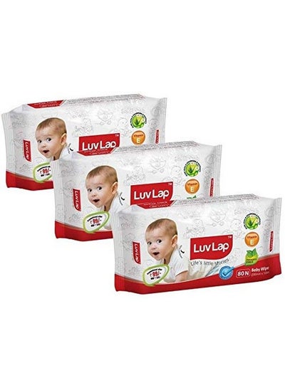 اشتري Baby Wipes 72+8 Pack Of 3 في الامارات