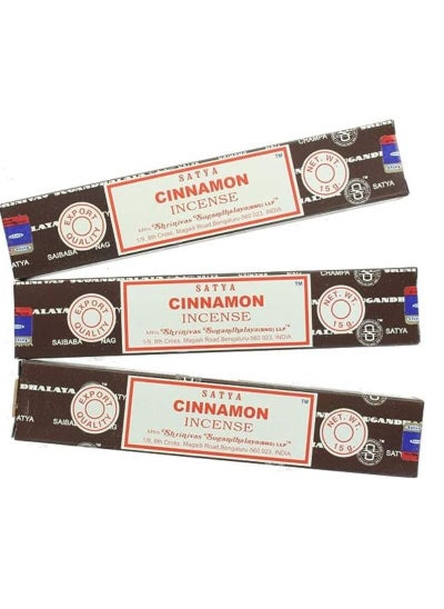 Buy Satya Nag Champa Cinnamon Incense Sticks - 3 Packs in UAE