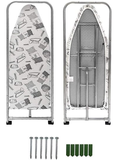 Buy 14"X38" Wall Mounted And Door Mounted Ironing Board With Heat Resistant Cover in Saudi Arabia
