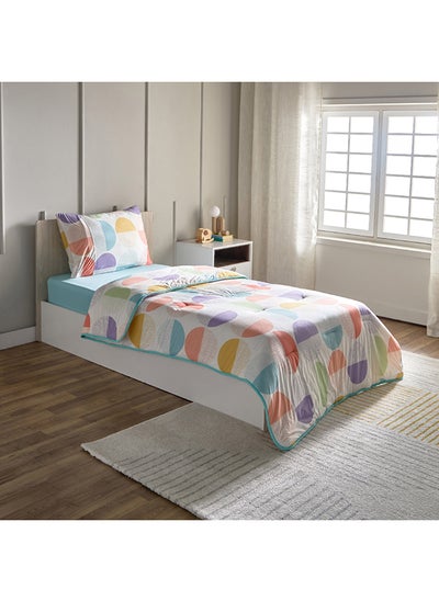 Buy Playland Joyful 2-Piece Single Printed Microfibre Jersey Comforter Set 220 x 135 cm in Saudi Arabia