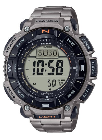 Buy Pro-Trek Digital Titanium Band Men's Watch PRG-340T-7DR in UAE