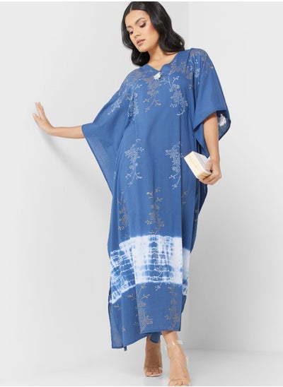 Buy Flared Sleeve Printed Kaftan in UAE