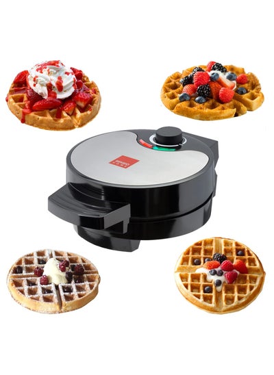 Buy Global Gourmet American Waffle Maker – Non-Stick Plates, Stainless Steel, Adjustable Temperature, 700W in UAE